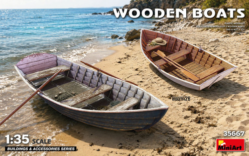 1/35 Miniart Wooden Boats Plastic Model Kit - PREORDER