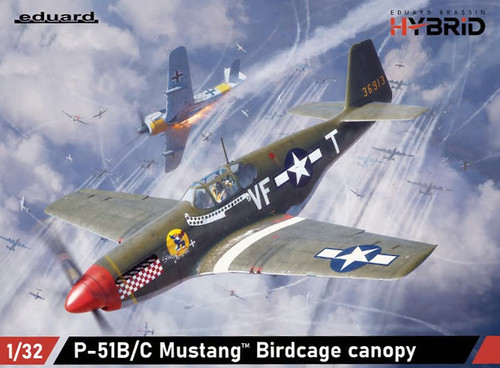 1/32 Eduard P-51B/C Mustang Brassin Hybrid Model Kit