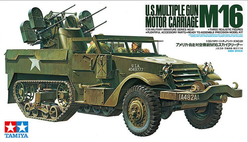 TAM35081 1/35 Tamiya US M16 Halftrack Plastic Model Kit 35070 MMD Squadron