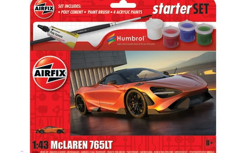AIRA55006 1/43 Airfix Starter Set - McLaren 765LT - PREORDER A55006 MMD Squadron