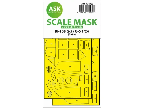 ASKM24009 1/24 Art Scale Bf 109G-5 / G-6 double-sided express fit masks for Airfix  MMD Squadron