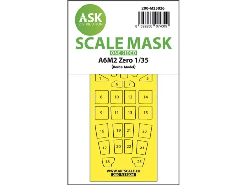 ASKM35026 1/35 Art Scale A6M2 Zero one-sided painting mask for Border Model  MMD Squadron