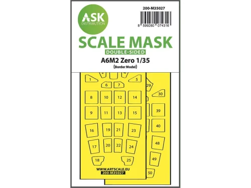 1/35 Art Scale A6M2 Zero double-sided painting mask for Border Model