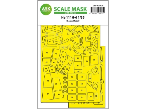 ASKM35028 1/35 Art Scale Heinkel He 111 one-sided painting mask for Border Model  MMD Squadron