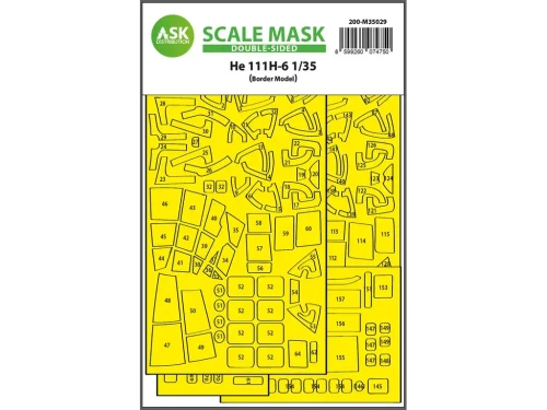 ASKM35029 1/35 Art Scale Heinkel He 111 double-sided painting mask for Border Model  MMD Squadron