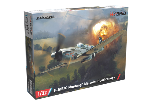 1/32 Eduard P-51B Mustang Malcolm Hood Canopy Hybrid Model Kit