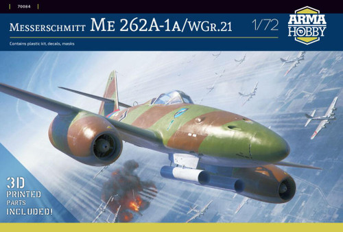 ARM70084 1/72 Arma Messerschmitt Me-262 A/WGr.21 Plastic Model Kit  MMD Squadron