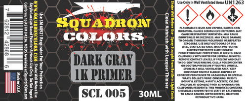 Squadron Colors 1K Dark Grey Primer 30mL Lacquer Paint