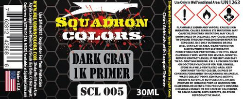 SCL005 Squadron Colors 1K Dark Grey Primer 30mL Lacquer Paint  MMD Squadron