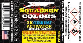 SCL039 Squadron Colors 2K Super Gloss Clear 30mL Set (Mix 3:1 w/Activator) (30mL+10mL) Lacquer Paint  MMD Squadron