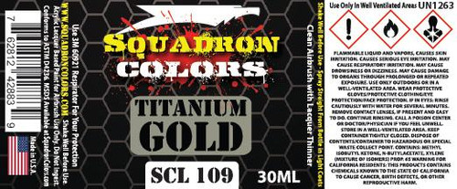 SCL109 Squadron Colors Titanium Gold 30mL Lacquer Paint  MMD Squadron