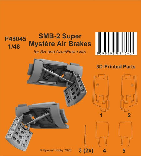  1/48 CMK SMB-2 Super Mystere Air Brakes48 / for SH and Azur/Frrom kits 