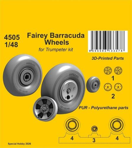  CMK-129-4505   1/48 CMK Fairey Barracuda Wheels for Trumpeter kit   MMD Squadron