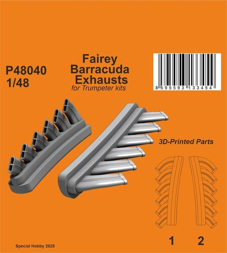  1/48 CMK Fairey Barracuda Exhausts for Trumpeter kit 