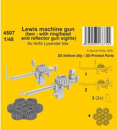  CMK-129-4507   1/48 CMK Lewis machine gun (two - with ring/bead and reflector gun sights) Lysander for Airfix kit   MMD Squadron