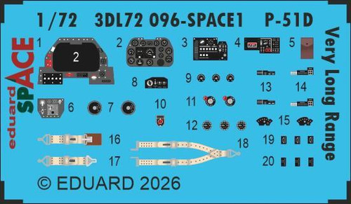  EDU3DL72096  1/72 Eduard P-51D Very Long Range SPACE SPACE for ARMA HOBBY  MMD Squadron