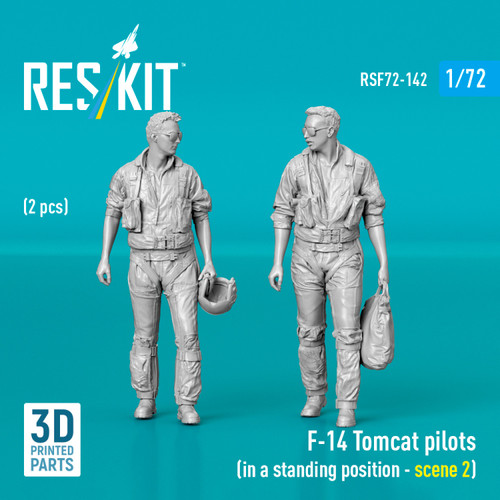  1/72 Reskit F-14 Tomcat pilots (in a standing position - scene 2) (2 pcs) (3D Printed) 