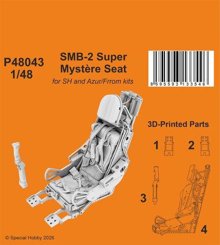  1/48 CMK SMB-2 Super Mystere Seat48 / for SH and Azur/Frrom kits 