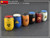 MIN35590 1/35 Miniart Plastic Barrels & Cans (12 each)  MMD Squadron