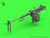 MAS-GM-35-069 1/35 Master Model Browning M2HB .50 cal (12,7mm) - on tank mount - early WWII version (D69820 cradle with small 50 round ammo can D68375)  MMD Squadron