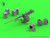 MAS-GM-35-069 1/35 Master Model Browning M2HB .50 cal (12,7mm) - on tank mount - early WWII version (D69820 cradle with small 50 round ammo can D68375)  MMD Squadron