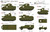 PITMI07 1/700 Pitroad  WW2 U.S. Military Vehicle Set 1  MMD Squadron