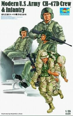1/35 Trumpeter US Army CH47D Helicopter Crew 2003 Figure Set (5