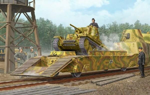 トランペッター 1/35 Railway Transport Carrier 1/35 Trumpeter WWII German Army Panzertragerwagen Tank