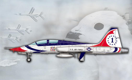1/48 Trumpeter USAF T38A Talon Thunderbird Jet Trainer - Squadron.com