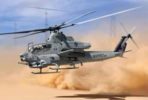 1/35 Academy AH1Z Shark Mouth USMC Attack Helicopter - Squadron.com