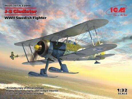 1/32 ICM J-8 Gladiator, WWII Swedish Fighter - Squadron.com