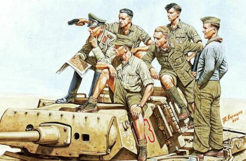 1/35 Master Box WWII Rommel & German Tank Crew DAK (x6) - Squadron.com