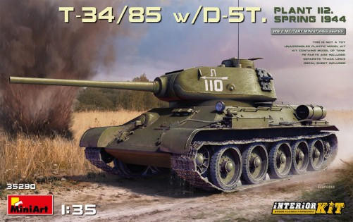 1/35 Miniart T34/85 Plant 112 Tank w/D5T Gun & Full Interior