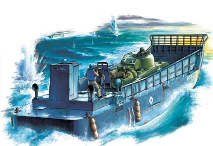 小さい海馬75WSカスタム　USボーン 1/48 Hobby Boss WWII LCM 3 Vehicle USN Vehicle Landing Craft