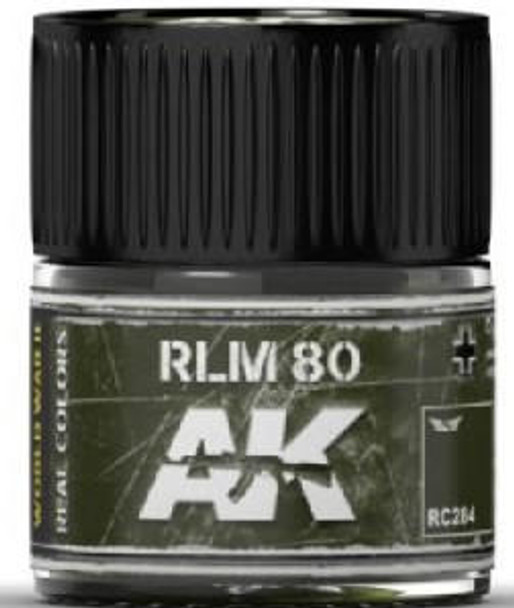 AK Interactive Real Colors RLM80 Green Acrylic Lacquer Paint 10ml Bottle 