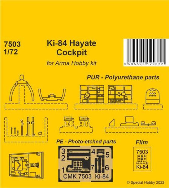 1/72 CMK Ki-84 Hayate Cockpit / for Arma Hobby kits 