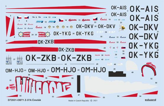 1/72 Eduard Decal Z-37A Cmelak for Eduard - Squadron.com