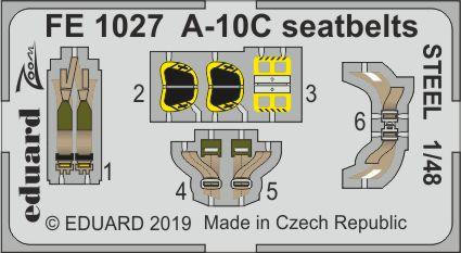 Eduard Photoetch 1:48 – H-21C Ceintures De Sécurité Cockpit En Acier (Réf. EDP49819)