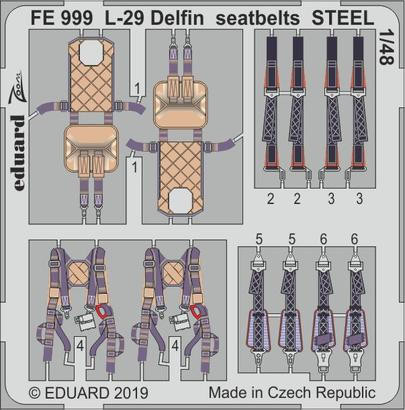 1/48 Eduard L-29 Delfin seatbelts Steel for AMK - Squadron.com