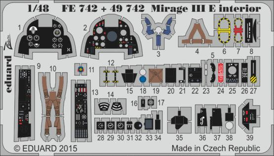 1/48 Eduard Mirage III E interior for Kinetic - Squadron.com