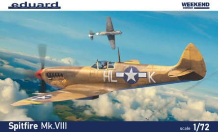 1/72 WWII Spitfire Mk VIII British Fighter (Plastic Kit