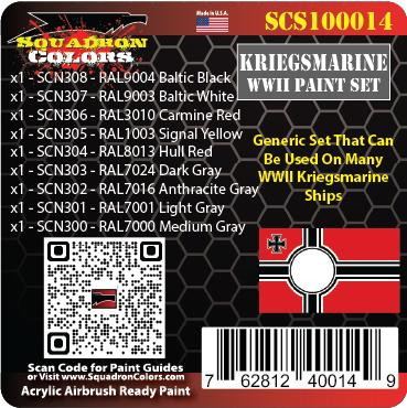 Squadron Colors Kriegsmarine WWII Paint Set Acrylic Airbrush Paint