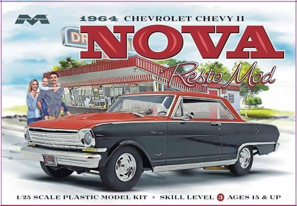 自動車 MOEBIUS MODELS 1/25 1964 CHEVY NOVA SS 1/25 Moebius 1964 Chevy Nova Resto Mod Plastic Model Kit