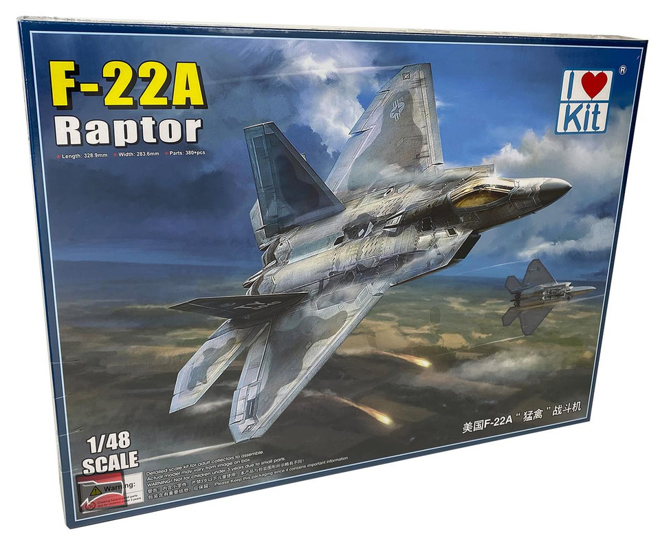 1/48 iLoveKit F-22A Raptor Fighter Plastic Model Kit - Squadron.com