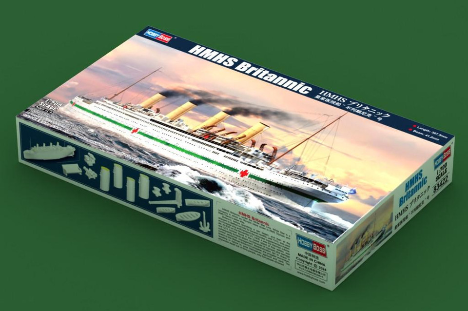 HobbyBoss 83422 - 1/700 HMHS Britannic - Nave Ospedale Classe Olympic WWI Modellismo navale HobbyBoss 83422 - 1/700 HMHS Britannic - Nave Ospedale Classe Olympic WWI Modellismo navale