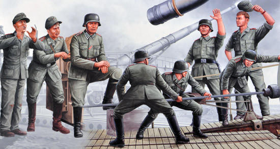 1/35 Trumpeter German Leopold Railway Gun Crew Figure Set (8
