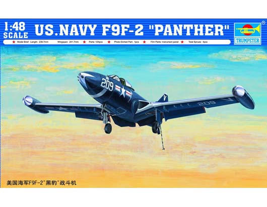 1/48 Trumpeter F9F2 Panther USN Fighter - Squadron.com