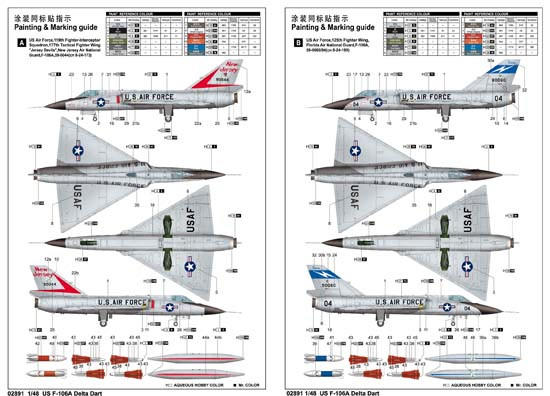1/48 Trumpeter F106A Delta Dart US Aircraft - Squadron.com