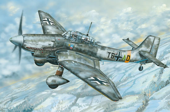 Avion De La Seconde Guerre Mondiale Hasegawa 1/48 Junkers Ju 87B-2/U-4 Stuka à Skis - Maquette Avion + Bonus