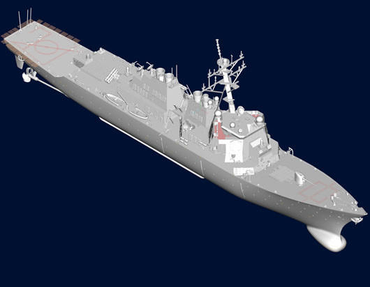 完成品 1/350 アメリカ海軍 DDG-70 ホッパー 1/350 Trumpeter USS Hopper DDG70 Arleigh Burke Class Guided